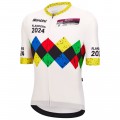 Herren Santini UCI Gravel Weltmeisterschaft trikot Flandern 2024-Weiss Herren Santini UCI Gravel Weltmeisterschaft trikot Flandern 2024-Weiss
