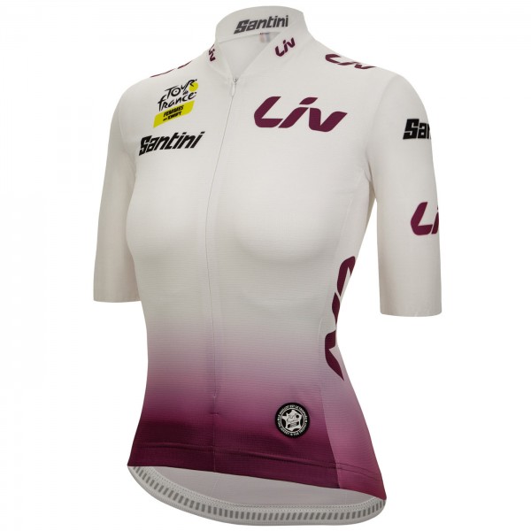 Damen Weißes Damen-T-Shirt Tour de France 2024 Damen Weißes Damen-T-Shirt Tour de France 2024