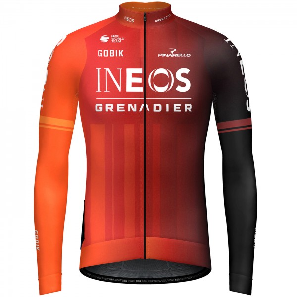 Herren Gobik Ineos Grenadiers 2024 Hyder langarm trikot Herren Gobik Ineos Grenadiers 2024 Hyder langarm trikot