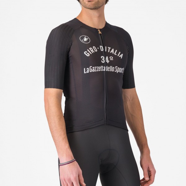Herren Vintage Schwarz trikot 34 Giro d'Italia 2025