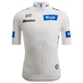Herren Santini Weiß Tour de France 2025 Fan Linie trikot