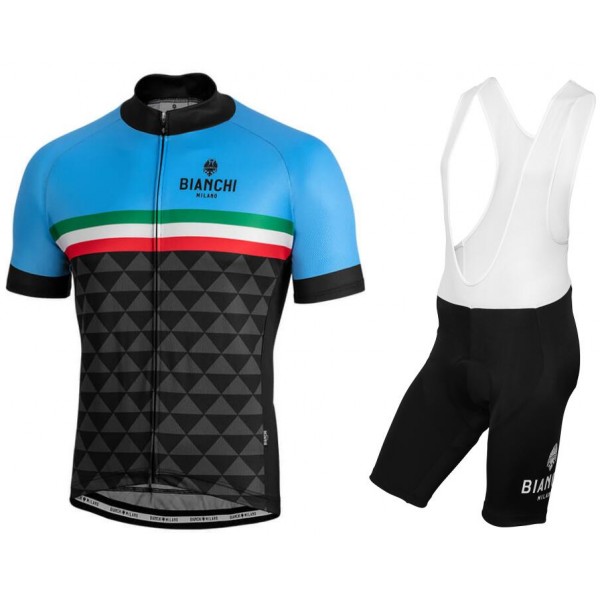 BIANCHI MILANO Codigoro blue Fahrradbekleidung Radtrikot Satz Kurzarm+Kurz Trägerhose XY4ZI BIANCHI MILANO Codigoro blue Fahrradbekleidung Radtrikot Satz Kurzarm+Kurz Trägerhose XY4ZI