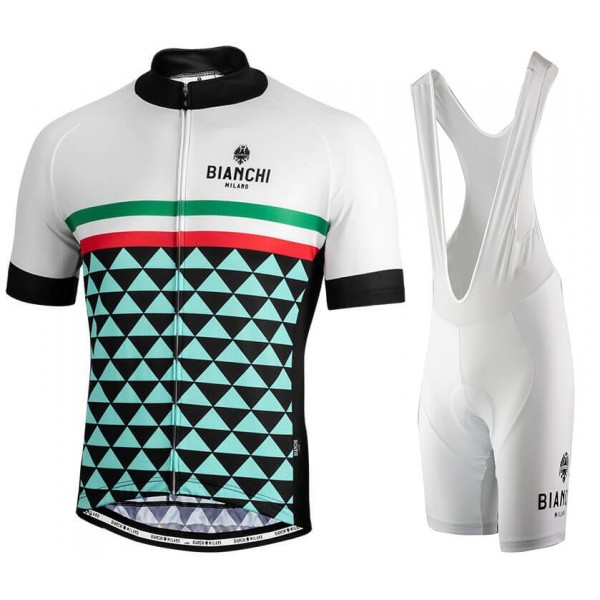 BIANCHI MILANO Codigoro white Fahrradbekleidung Radtrikot Satz Kurzarm+Kurz Trägerhose FZPV9 BIANCHI MILANO Codigoro white Fahrradbekleidung Radtrikot Satz Kurzarm+Kurz Trägerhose FZPV9