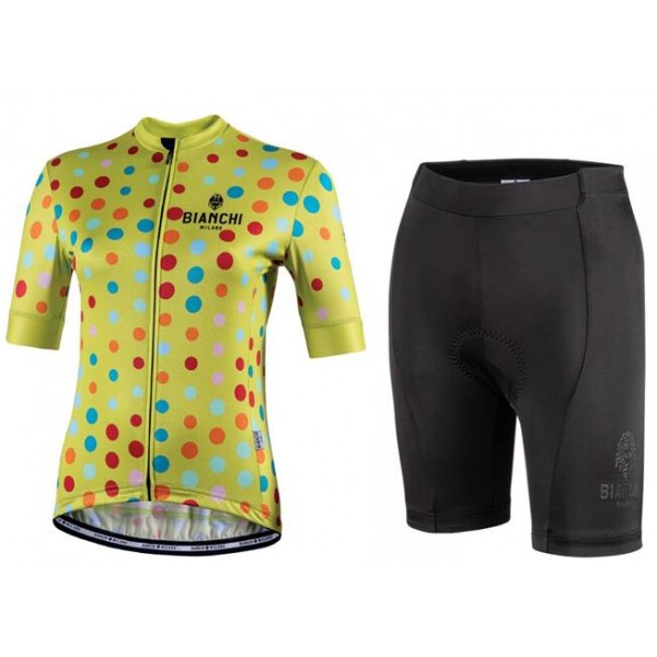 2020 Damen BIANCHI MILANO Fahrradbekleidung Silis Radtrikot kurzarm+kurze Radhose Gelb 2020 Damen BIANCHI MILANO Fahrradbekleidung Silis Radtrikot kurzarm+kurze Radhose Gelb