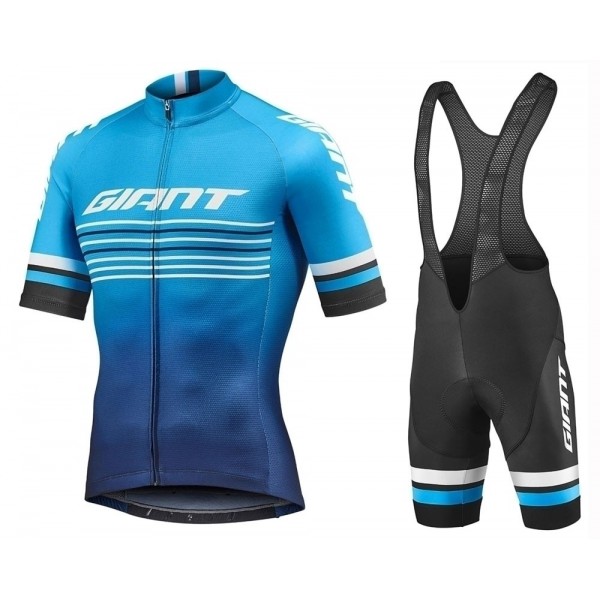 2019 Giant Race Day Blue Fahrradbekleidung Radtrikot Satz Kurzarm+Kurz Trägerhose GCRVY 2019 Giant Race Day Blue Fahrradbekleidung Radtrikot Satz Kurzarm+Kurz Trägerhose GCRVY