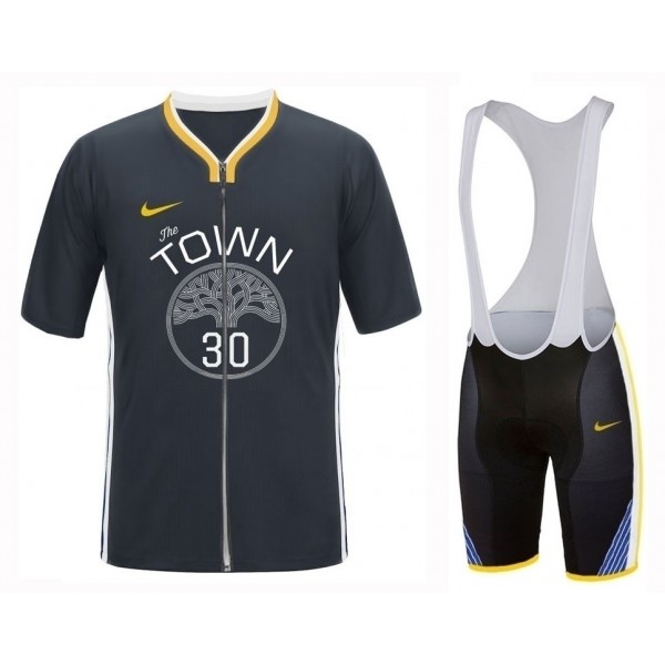 Golden State Warriors Stephen Curry 2019 Fahrradbekleidung Radtrikot Satz Kurzarm+Kurz Trägerhose TASRU Golden State Warriors Stephen Curry 2019 Fahrradbekleidung Radtrikot Satz Kurzarm+Kurz Trägerhose TASRU