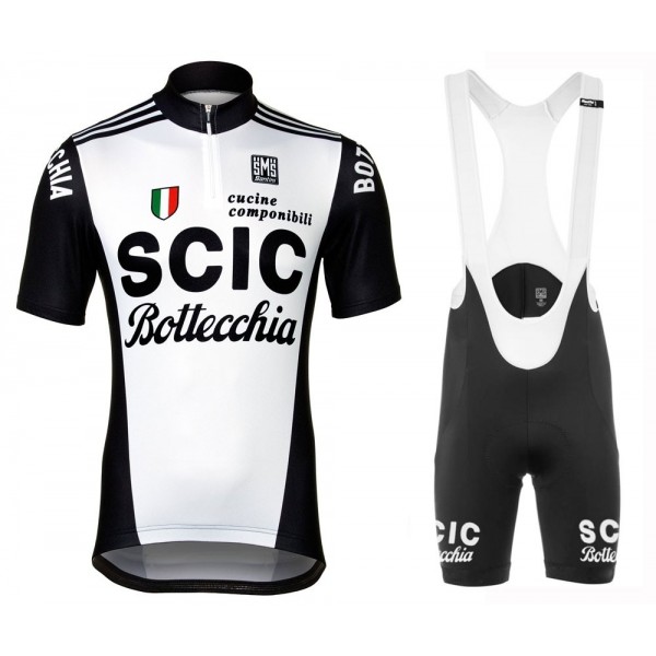 SCIC Bottecchia Retro Fahrradbekleidung Radtrikot Satz Kurzarm+Kurz Trägerhose Q0WCW SCIC Bottecchia Retro Fahrradbekleidung Radtrikot Satz Kurzarm+Kurz Trägerhose Q0WCW