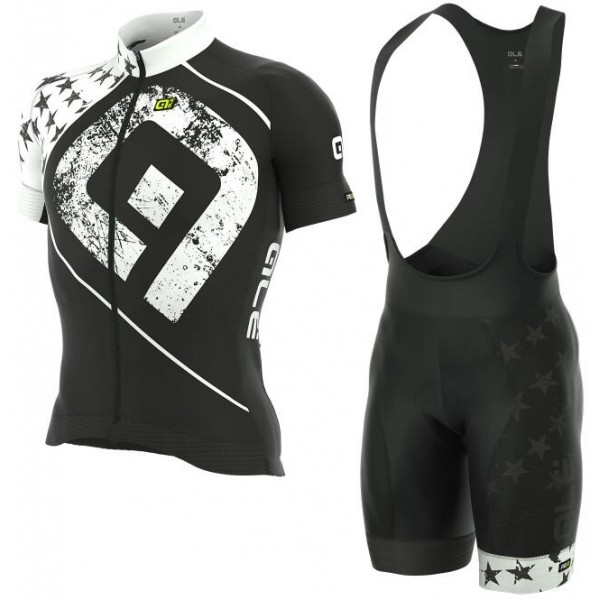 ALE PRR STARS weiß Radbekleidung Radtrikot Kurzarm+Kurz Trägerhose RKSTZ ALE PRR STARS weiß Radbekleidung Radtrikot Kurzarm+Kurz Trägerhose RKSTZ