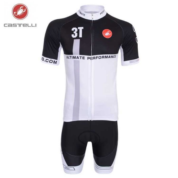 Castelli 3T 2014 Radbekleidung Radtrikot Kurzarm und Fahrradhosen Kurz weiß Schwarz 045TX Castelli 3T 2014 Radbekleidung Radtrikot Kurzarm und Fahrradhosen Kurz weiß Schwarz 045TX