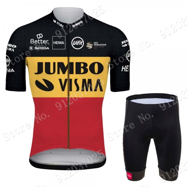Jumbo Visma Belgium 2021 Team Fahrradbekleidung Radtrikot Satz Kurzarm+Kurz Radhose JF3k2y Jumbo Visma Belgium 2021 Team Fahrradbekleidung Radtrikot Satz Kurzarm+Kurz Radhose JF3k2y