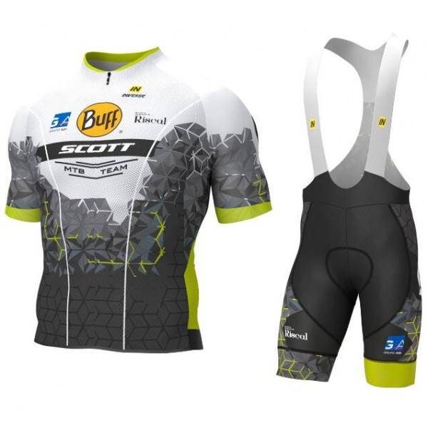 BUFF SCOTT 2018 Fahrradbekleidung Radtrikot Satz Kurzarm+Kurz Trägerhose O62LS BUFF SCOTT 2018 Fahrradbekleidung Radtrikot Satz Kurzarm+Kurz Trägerhose O62LS