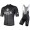 Bianchi Milano black Fahrradbekleidung Satz Fahrradtrikot Kurzarm Trikot und Kurz Trägerhose VE65M