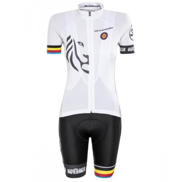 Bioracer Van Vlaanderen Damen weiß Schwarz 2018 Fahrradbekleidung Radtrikot Satz Kurzarm+Kurz Trägerhose GHXBW Bioracer Van Vlaanderen Damen weiß Schwarz 2018 Fahrradbekleidung Radtrikot Satz Kurzarm+Kurz Trägerhose GHXBW