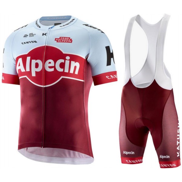 2018 Katusha Alpecin Fahrradbekleidung Radtrikot Satz Kurzarm+Kurz Trägerhose LIXBT 2018 Katusha Alpecin Fahrradbekleidung Radtrikot Satz Kurzarm+Kurz Trägerhose LIXBT