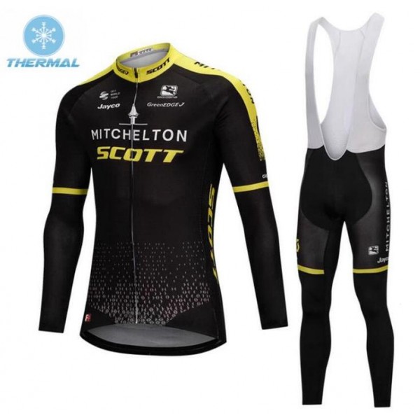 Mitchelton Scott 2018 Winter Fahrradbekleidung Radtrikot Langarm+Lang Trägerhose 1NNA9 Mitchelton Scott 2018 Winter Fahrradbekleidung Radtrikot Langarm+Lang Trägerhose 1NNA9