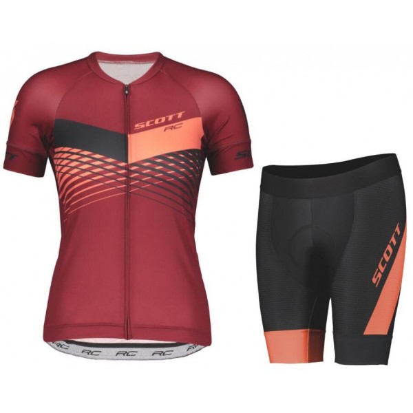 Scott RC PRO Damen Damen Set Fahrradbekleidung Radtrikoten+Kurz Radhose black/camellia pink QF6WD Scott RC PRO Damen Damen Set Fahrradbekleidung Radtrikoten+Kurz Radhose black/camellia pink QF6WD