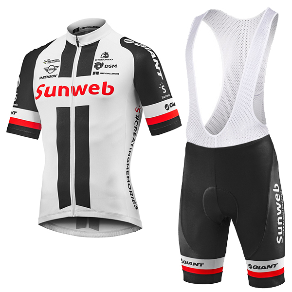 2018 Sunweb Giant Fahrradbekleidung Radtrikot Satz Kurzarm+Kurz Trägerhose M18TH 2018 Sunweb Giant Fahrradbekleidung Radtrikot Satz Kurzarm+Kurz Trägerhose M18TH