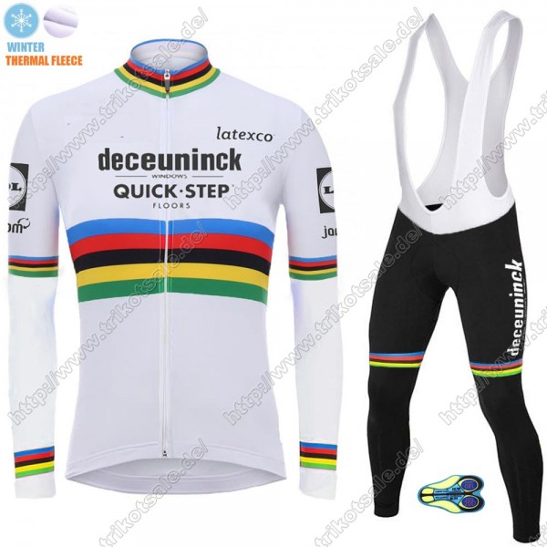 Winter Thermal Fleece Deceuninck quick step 2021 UCI World Champion Fahrradbekleidung Radtrikot Langarm+Lang Trägerhose SHNTH Winter Thermal Fleece Deceuninck quick step 2021 UCI World Champion Fahrradbekleidung Radtrikot Langarm+Lang Trägerhose SHNTH