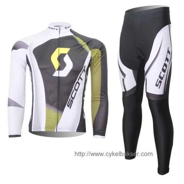 SCOTT RC Pro Fahrradbekleidung Radtrikot Satz Langarm und Lange Radhose weiß Schwarz grün E7SG9 SCOTT RC Pro Fahrradbekleidung Radtrikot Satz Langarm und Lange Radhose weiß Schwarz grün E7SG9