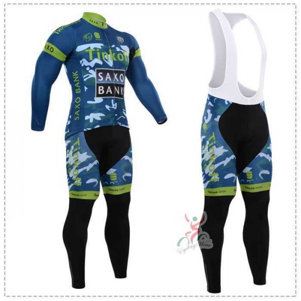 2015 Tinkoff Saxo Bank Camouflage Set lange mouw+lange Koersbroek grün MCEDH 2015 Tinkoff Saxo Bank Camouflage Set lange mouw+lange Koersbroek grün MCEDH