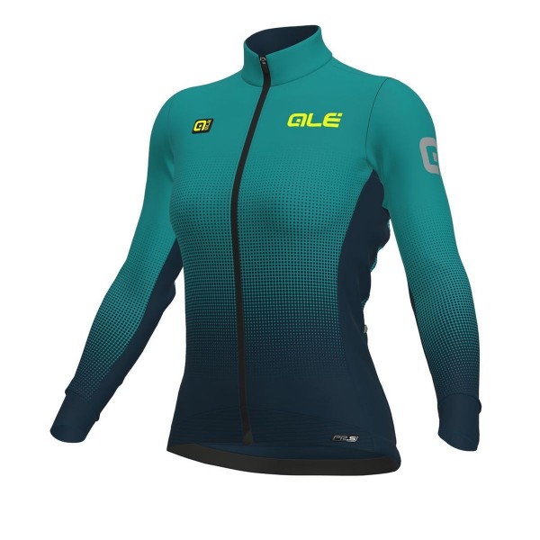 Damen Ale PRS Dots DWR-Petrolio Fahrradbekleidung Radtrikot Langarm 1M6FB Damen Ale PRS Dots DWR-Petrolio Fahrradbekleidung Radtrikot Langarm 1M6FB
