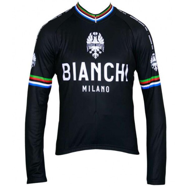 BIANCHI MILANO LEGGENDA Campione del Mondo Schwarz Fahrradbekleidung Radtrikot Langarm J6NVR BIANCHI MILANO LEGGENDA Campione del Mondo Schwarz Fahrradbekleidung Radtrikot Langarm J6NVR