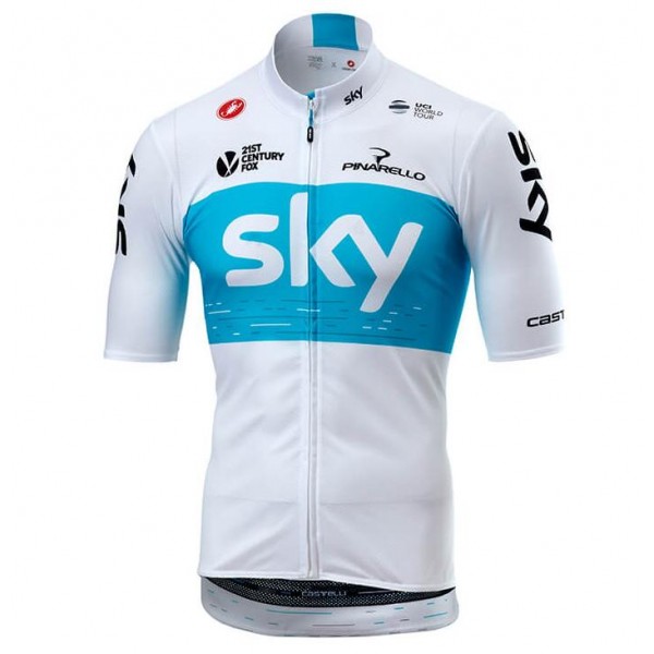 TEAM SKY 2018 weiß Fahrradbekleidung Radtrikoten 94PFZ TEAM SKY 2018 weiß Fahrradbekleidung Radtrikoten 94PFZ