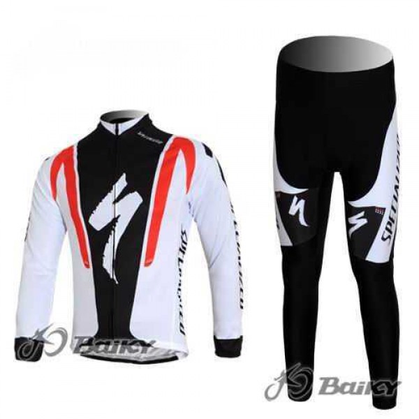 Specialized Pro Team S-Works Fahrradbekleidung Set Langarmtrikot+Lange Radhose weiß Schwarz Rot I8ZJE Specialized Pro Team S-Works Fahrradbekleidung Set Langarmtrikot+Lange Radhose weiß Schwarz Rot I8ZJE