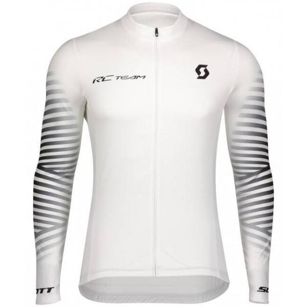 2020 SCOTT RC TEAM 10 Radtrikot langarm Weiß 2020 SCOTT RC TEAM 10 Radtrikot langarm Weiß