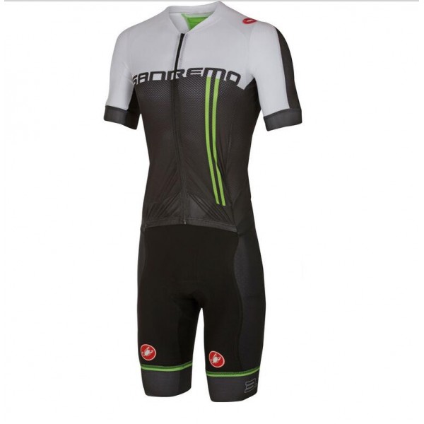 2016 Castelli Sanremo 3.2 Radteam Fahrradtrikot weiß Schwarz grün TTE80 2016 Castelli Sanremo 3.2 Radteam Fahrradtrikot weiß Schwarz grün TTE80