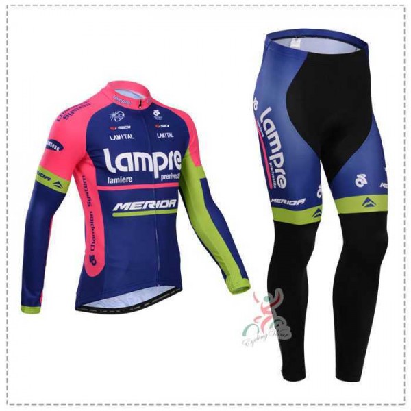 Lampre Merida 2014 Fahrradbekleidung Set Langarmtrikot+Lange Radhose LSYSD Lampre Merida 2014 Fahrradbekleidung Set Langarmtrikot+Lange Radhose LSYSD
