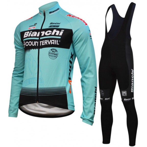 Bianchi Countervail 2018 Fahrradbekleidung Set Langarmtrikot+Lange Trägerhose SNL73 Bianchi Countervail 2018 Fahrradbekleidung Set Langarmtrikot+Lange Trägerhose SNL73