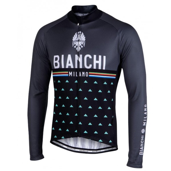 BIANCHI MILANO Nalles Schwarz Fahrradbekleidung Radtrikot Langarm P987P BIANCHI MILANO Nalles Schwarz Fahrradbekleidung Radtrikot Langarm P987P