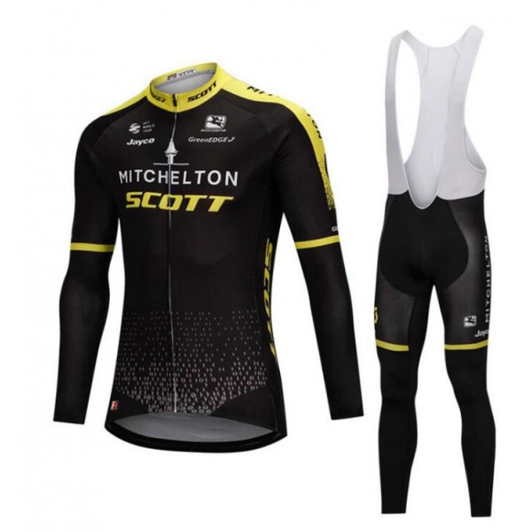 Mitchelton Scott 2018 Fahrradbekleidung Set Langarmtrikot+Lange Trägerhose TGX0J Mitchelton Scott 2018 Fahrradbekleidung Set Langarmtrikot+Lange Trägerhose TGX0J