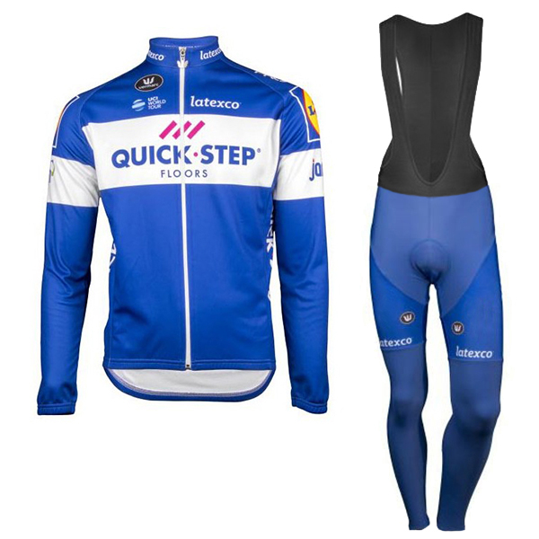 2018 Quick Step Floors blau Fahrradbekleidung Set Langarmtrikot+Lange Trägerhose Y7HKH 2018 Quick Step Floors blau Fahrradbekleidung Set Langarmtrikot+Lange Trägerhose Y7HKH