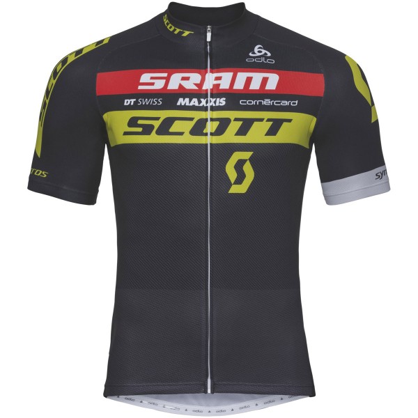 Scott Sram 2018 Schwarz Fahrradbekleidung Radtrikot PEZNM Scott Sram 2018 Schwarz Fahrradbekleidung Radtrikot PEZNM