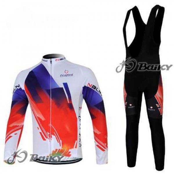 Nalini Pro Team Fahrradbekleidung Set Langarmtrikot+Lange Trägerhose Rot weiß VHLPD Nalini Pro Team Fahrradbekleidung Set Langarmtrikot+Lange Trägerhose Rot weiß VHLPD