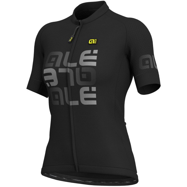 Damen Ale Solid Mirror-Schwarz grijs Fahrradbekleidung Radtrikot T3HYG Damen Ale Solid Mirror-Schwarz grijs Fahrradbekleidung Radtrikot T3HYG