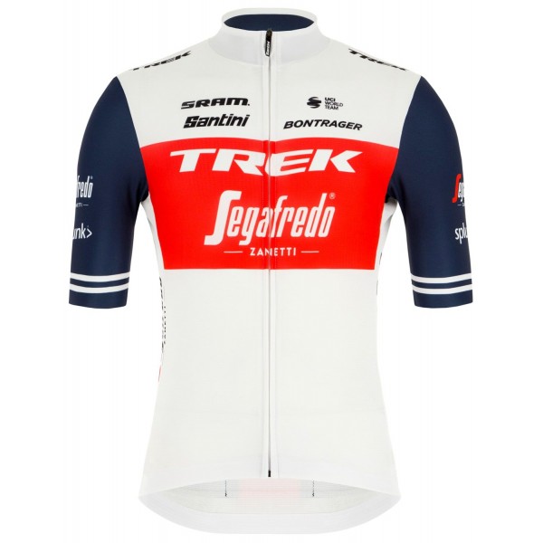 TREK-SEGAFREDO 2020 Radtrikot kurzarm langer Reißverschluss SANTINI Radsport-Profi-Team TREK-SEGAFREDO 2020 Radtrikot kurzarm langer Reißverschluss SANTINI Radsport-Profi-Team