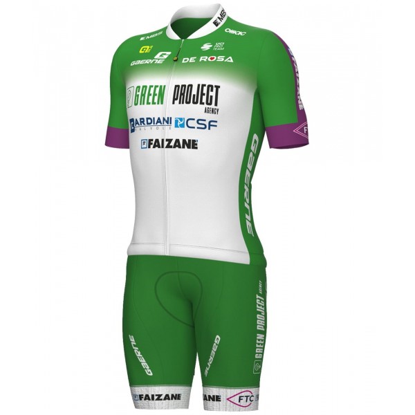 Green Project-Bardiani Csf-Faizane' 2023 Set(Radtrikot langer RV+Trägerhose)-ALE Radsport-Profi-Team Green Project-Bardiani Csf-Faizane' 2023 Set(Radtrikot langer RV+Trägerhose)-ALE Radsport-Profi-Team